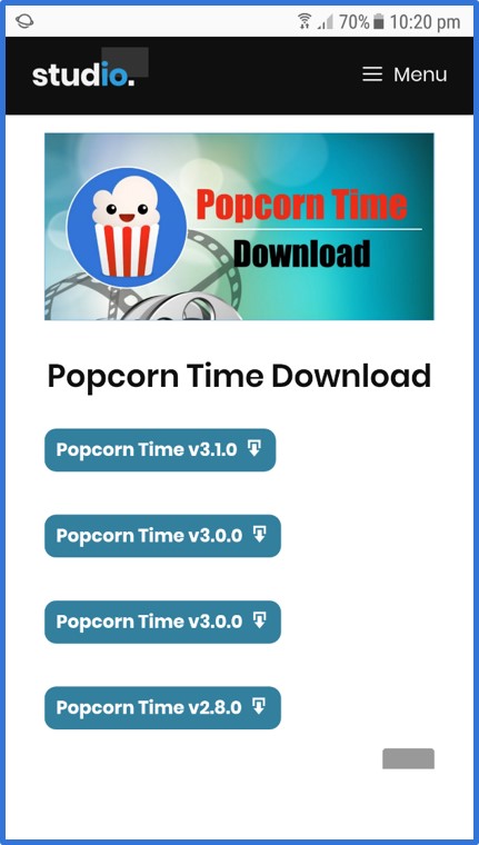 popcorn time apk download links